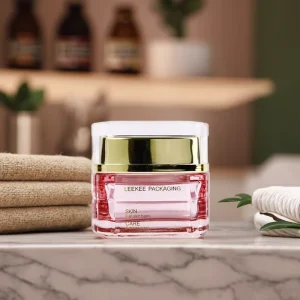 CA 10522 Empty 50g Luxury Face and Skin Care Glass Cream Jar Cosmetic Packaging
