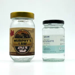 Canning Glass Jars 180ml 250ml with Airtight Metal Screw Lid Containers for Green Beans Dry Foods Storage