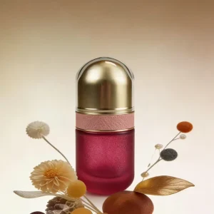 Capsule Style Perfume Bottles Frosted Wine Red Glass Empty Containers Available for with Stock SkinCareBottlesLuxury