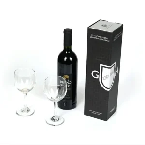 Cardboard Paper Magnetic Glass Wine Bottle Gift Box