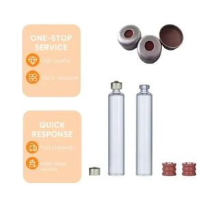 Cartridge Vials Dual 1.5ml 1.8ml 3ml Sterile Transparent Disposable Glass Cartridge Vial for Injection Pen