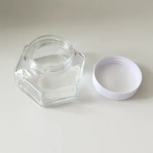 Child Proof Clear Glass Cosmetic and Gummy Jar With Lid 100g 150ml Customizable