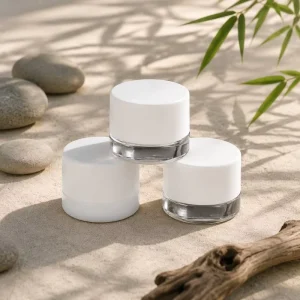 Child Resistant Concentrate Glass Jars 3ml 5ml 7ml 9ml Transparent Round Container with Screw Cap Safe Children