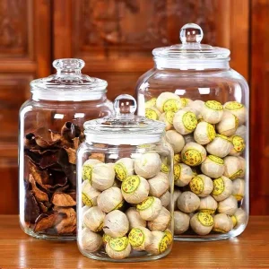 China Factory Direct High Quality Lead Free Glass Jars 1000ml 2000ml Food Grade Glass Jars with Lids for Party Occasions Kitchen