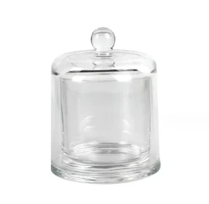 Christmas Decorative Glass Jar Candle Holders with Dome Lid 120ml Capacity Metal Cap Elegant Lanterns and Jar for Packaging