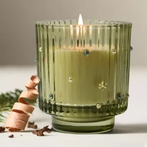 Christmas Soy Wax Candles in Glass Jars Gift Set