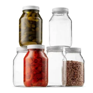 Classic 32oz 1000ml Glass Mason Jar With Tinplate Screw Canning Lids for Jam Food Storage for Honey Jam Food Storage