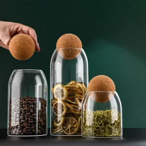 Classic Airtight Storage Jars Kitchen Grain Jars Coffee Bean Jars Clear Glass Storage Jars