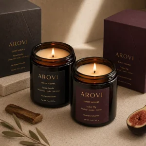 Classic Handmade Soy Wax Candles in Borosilicate Glass Jars with Customizable Scents for Home Decor and Gifts
