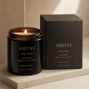 Classic Handmade Soy Wax Candles in Glass Jars with Customizable Scents for Home Decor and Gifts