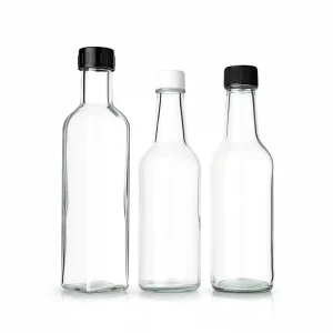 Classic Round 250ml Glass Ketchup Jar Vintage Style with Metal Twist Lid for Table Use