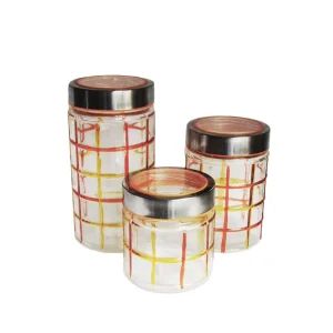 Classic Style Transparent Glass Jars for Canning with Screw Top Metal Lids Over 500ml Capacity