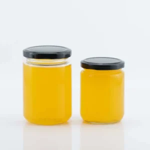 Clear 100ml 200ml 350ml 16oz Glass Jam Jar Honey Jar Sealed Glass Jar with Metal Lid