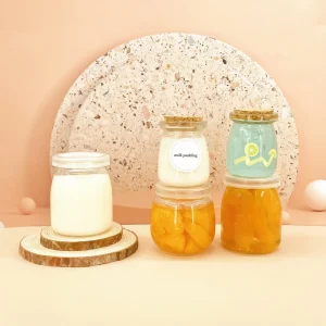 Clear 200ml Glass Food Storage Jar for Pudding