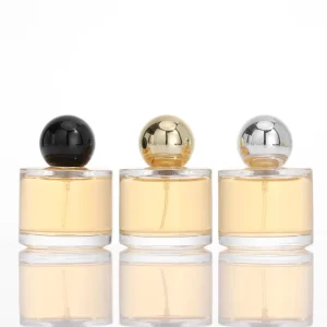 Clear 30ml 50ml 100ml Round Glass Bottle Empty Perfume Bottle With Pump Sprayers