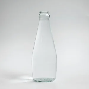 Clear 350ml Juice Glass Bottle Drinking Glass Bottle for Juice with Metal Lid Soda Water Bottles