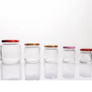 Clear 64oz Wide-Mouth Glass Mason Jars with Metal Caps
