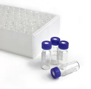 Clear Amber 2ml Autosampler HPLC Vials with Screw Caps