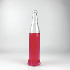 Clear Beverage Water Glass Bottles 375ml 500ml 700ml 750ml for Wine and Vodka with Lid from Manufacturers