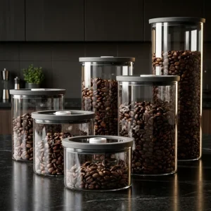 Clear Borosilicate Glass Airtight Jar BPA Free Eco Friendly Dishwasher Safe Vacuum Storage Canister For Dried Fruits Bulk Order
