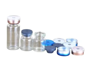 Clear Borosilicate Glass Vials with Aluminum-Plastic Tear-Off Covers for Hyaluronic Acid Packaging