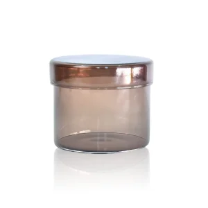 Clear Brown Borosilicate Glass Candle Jars with Lids, 8 oz and 12 oz