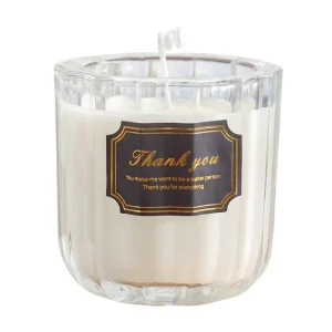 Clear Crystal-Style Glass Candle Jar with Cap for DIY Wax Candles