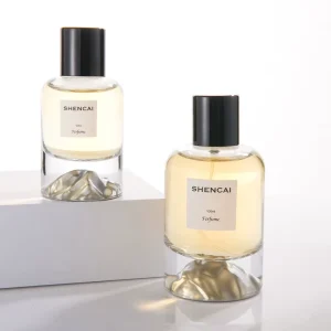 Clear Cylinder Glass Perfume Bottle with Silver Cap and Thick Bottom 30ml 50ml 100ml