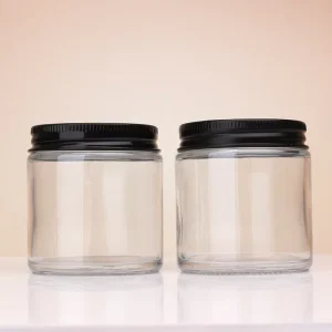 Clear Empty 4oz 120ml Glass Candle Jars with Lid for Candle Holders and Lanterns for Candle Food Storage Spice Lotion
