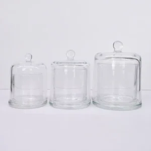 Clear Empty Glass Candle Jar with Lid, CE and RoHS Certified