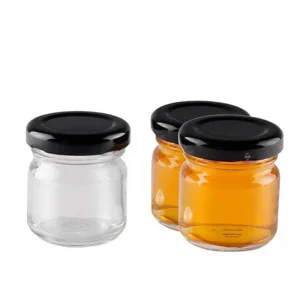 Clear Empty Round 30ml 50ml 100ml Honey Glass Jar With Lid