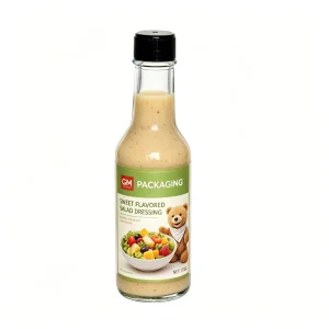Clear Empty Woozy Chili Salad Dressing Ketchup 5oz 8oz 250ml 100ml 150ml Glass Bottle Glass Hot Sauce Bottle with Plastic Lid