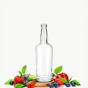 Clear Flint Glass Liquor Bottles with Cork, 500ml 700ml 750ml
