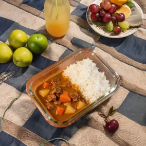 Clear Food-Grade Glass Salad Container for Food Storage