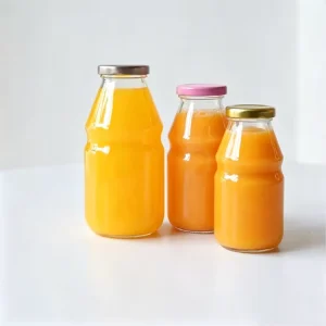 Clear Food-Grade Reusable Glass Beverage Bottle with Screw Cap 12oz 16oz 350ml 500ml for Juice Milk and Tea