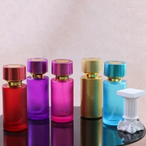 Clear Frosted 50ml Perfume Oil Bottle with Screw Thread and Leak-Proof Design