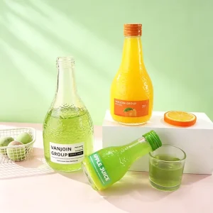 Clear Glass Beverage Bottle 100ml 200 Ml 250ml 350 Ml 500ml 750ml Juice Cold Brew Coffee Water Food Grade With Aluminum Cap