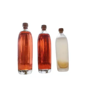 Clear Glass Beverage Bottles with Cork Lids Leak Proof Glass Bottles for Wine Juice Kombucha & Homemade Drinks