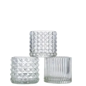 Clear Glass Candle Container Jars 360 ml 12 oz for Candle Making
