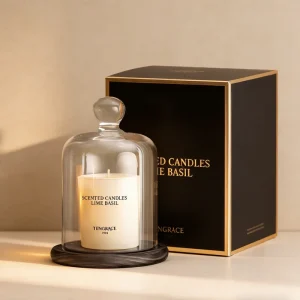 Clear Glass Candle Container Jars with Lid