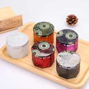Clear Glass Candle Container Jars with Lid