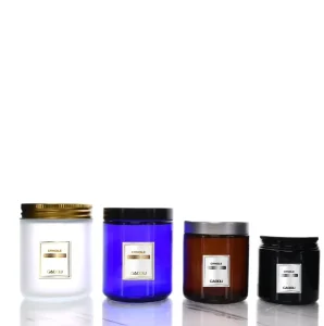 Clear Glass Candle Jar with Lid