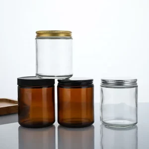 Clear Glass Candle Jar with Lid