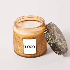 Clear Glass Candle Jar with Lid