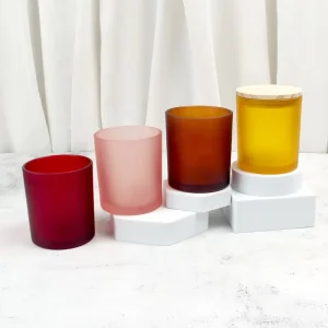 Clear Glass Candle Jar with Lid, Empty Soy Wax Candle Container for Candle Making