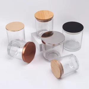 Clear Glass Candle Jars and Candle Holders for Industrial Use