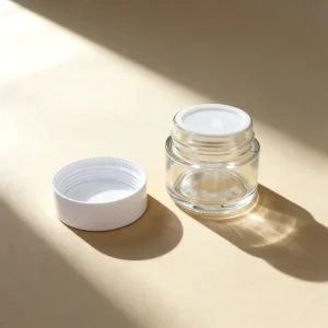 Clear Glass Cosmetic Jar 5g 10g 20g 30g 50g 100g 120g 200g with Logo