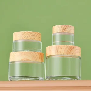 Clear Glass Cosmetic Jar with Lid for Cream and Balm