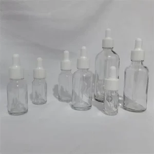 Clear Glass Dropper Bottles 5ml 10ml 15ml 20ml 30ml 50ml 100ml for Essential Oils, Aromatherapy, and Massage