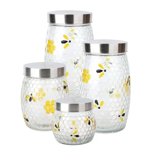 Clear Glass Fermentation Jars with Metal Lids for Food Candy Sugar Canning Camping